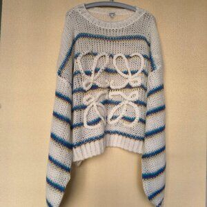 LOEWE Anagram Striped Sweater in Mohair Blend
